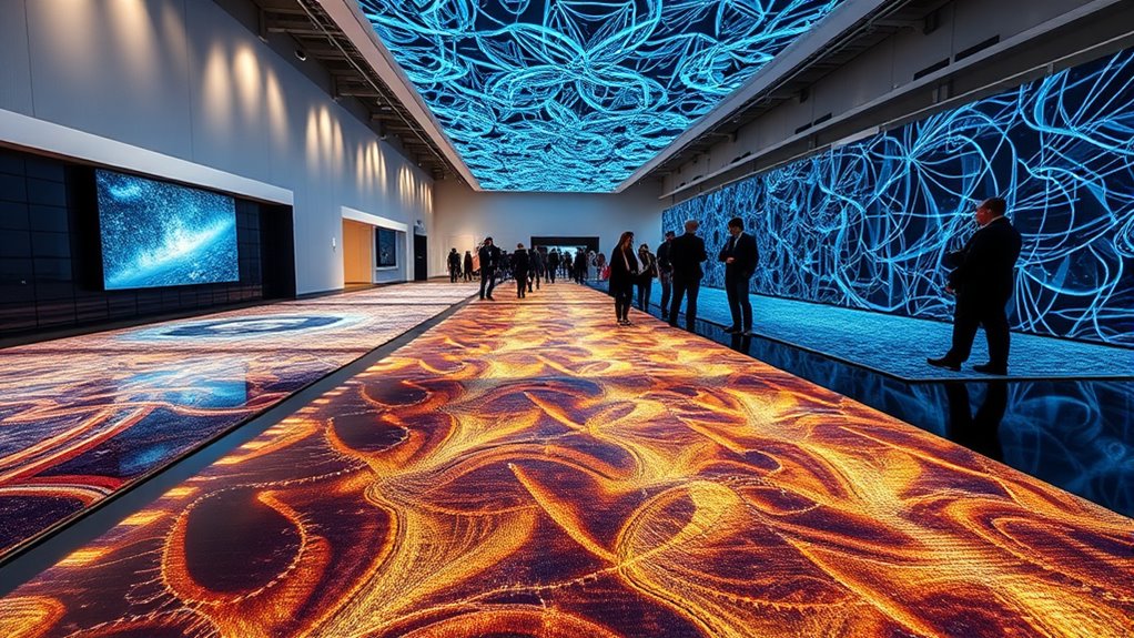 smart interactive silk carpets