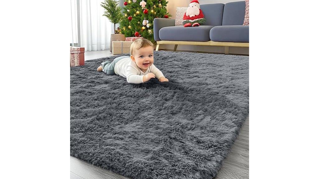 soft shaggy area rug