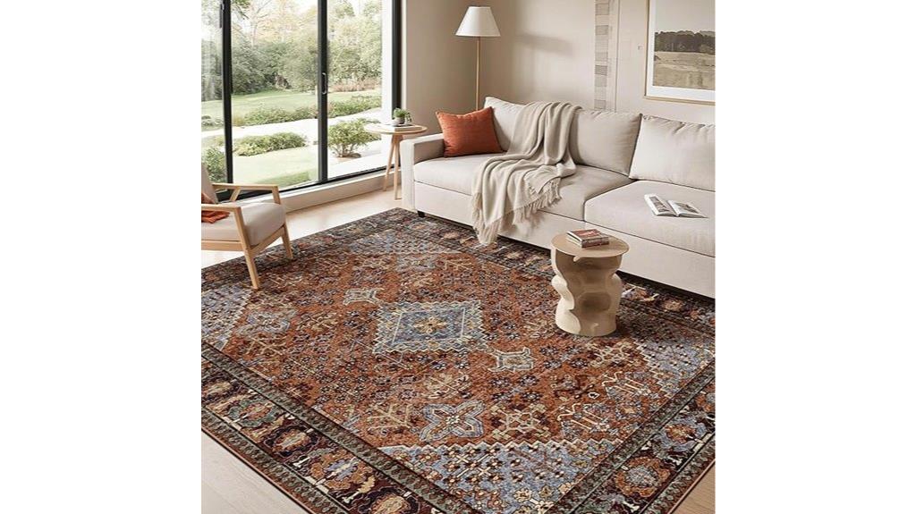 stain resistant washable boho rugs