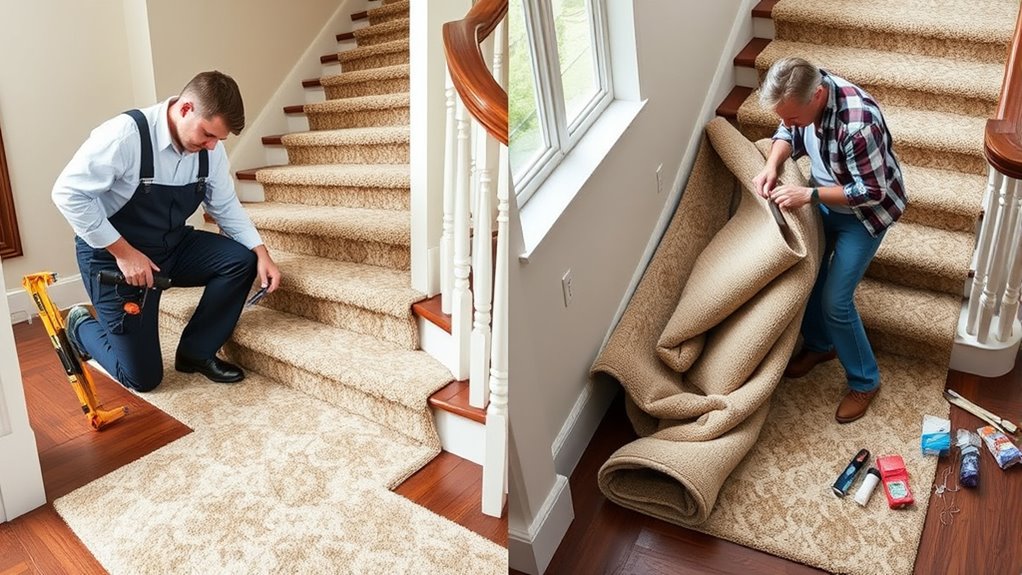 stair runner installation comparison