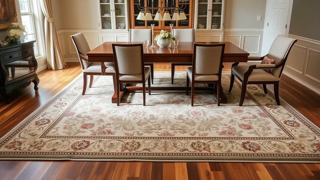 standard dining rug sizes
