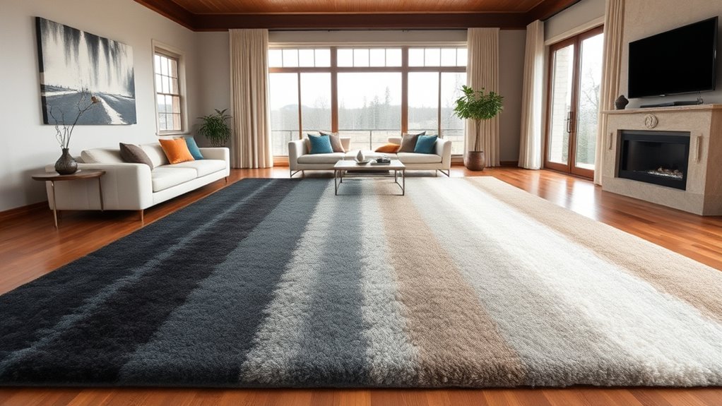 stylish ombr wool rugs