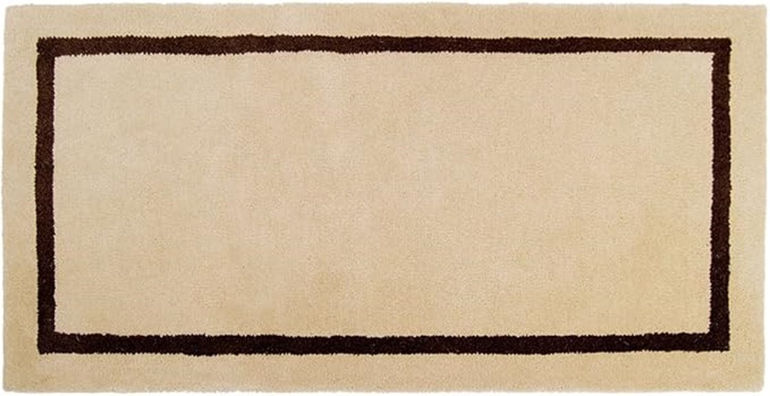 tan wool hearth rug