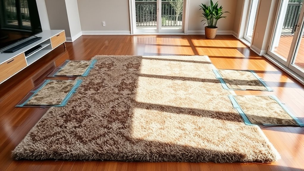 test rug placement options