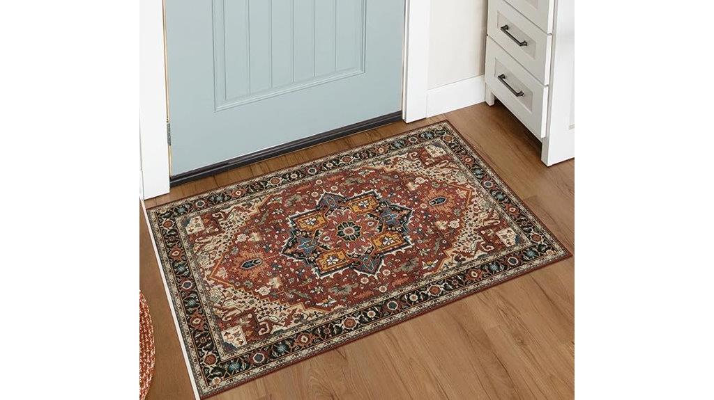thin washable area rug