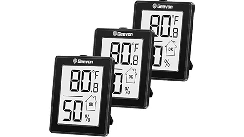 three pack indoor hygrometers