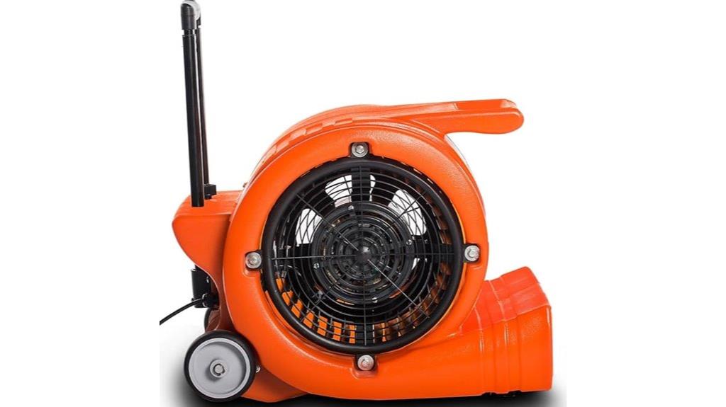three speed telescopic air mover
