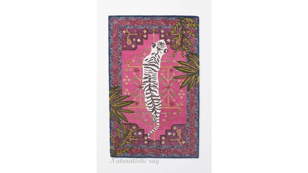 tiger pattern wool rug
