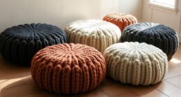 top artisan wool ottoman poufs