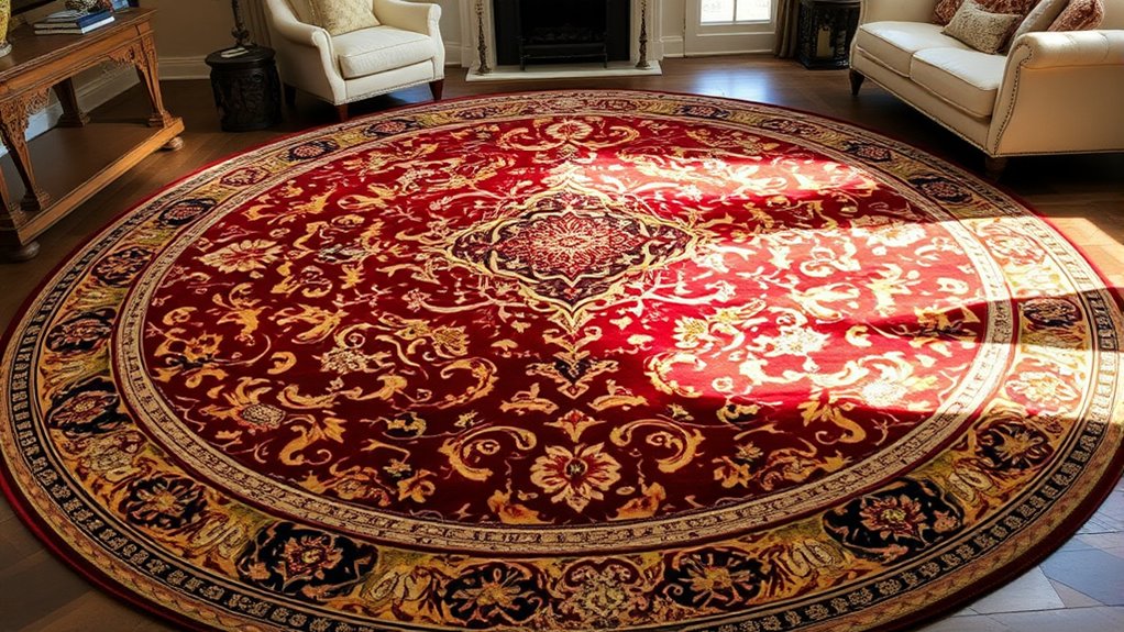 top round persian rug selections