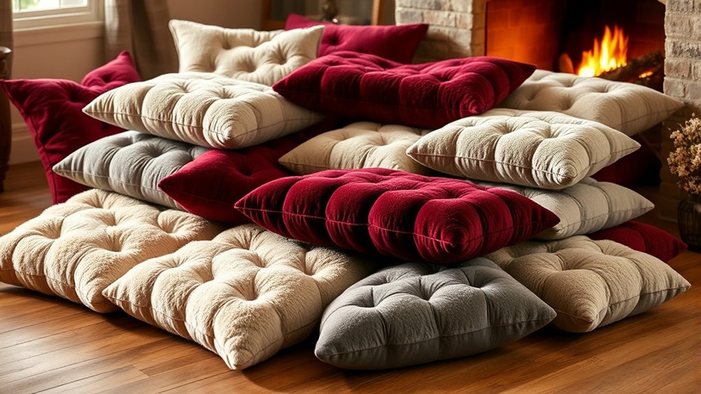 top thick plush rug cushions