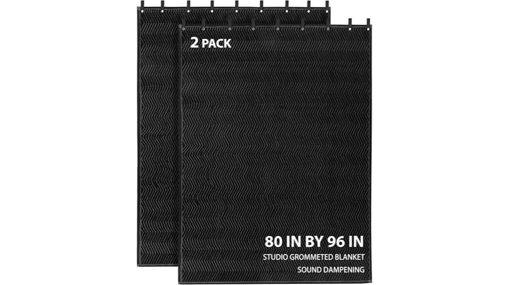 two large soundproof blankets