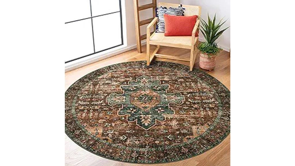 ultra thin washable round rug