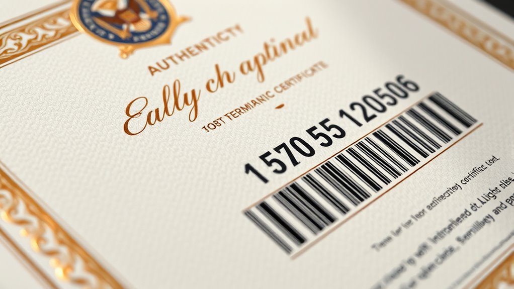 unique certificate identification code