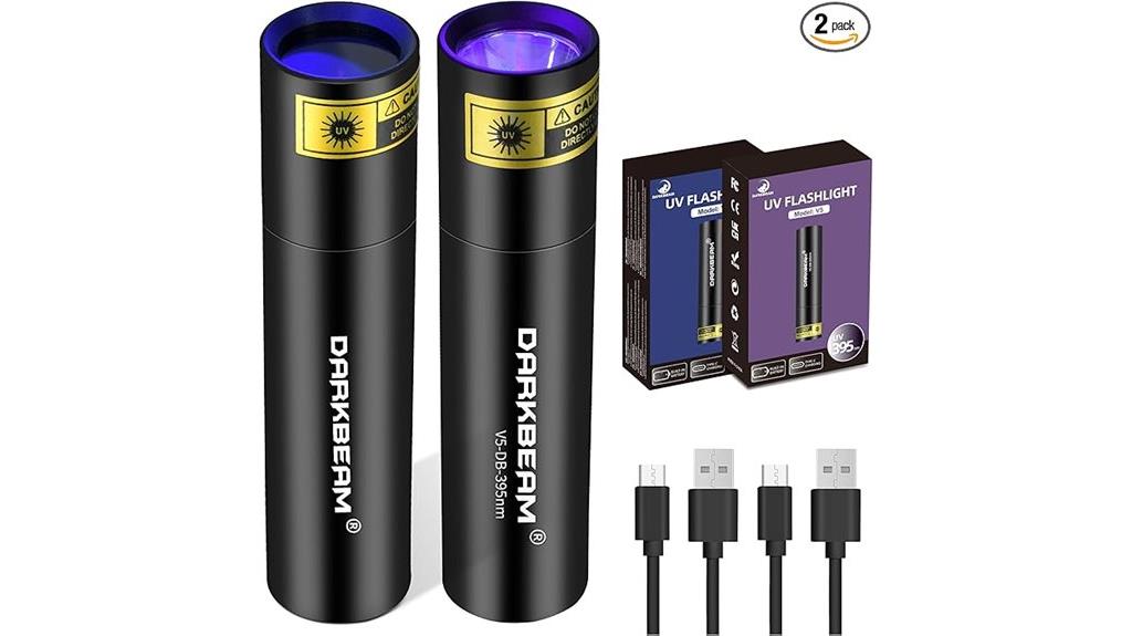 uv flashlights dual pack