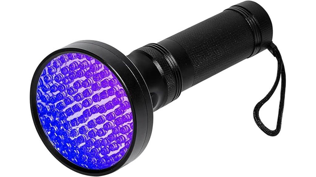 uv led flashlight black