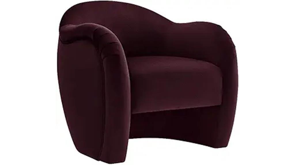 velvet barrel chair