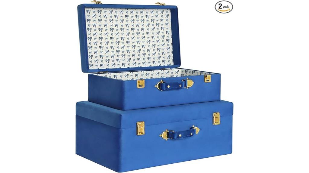 velvet wood frame trunks