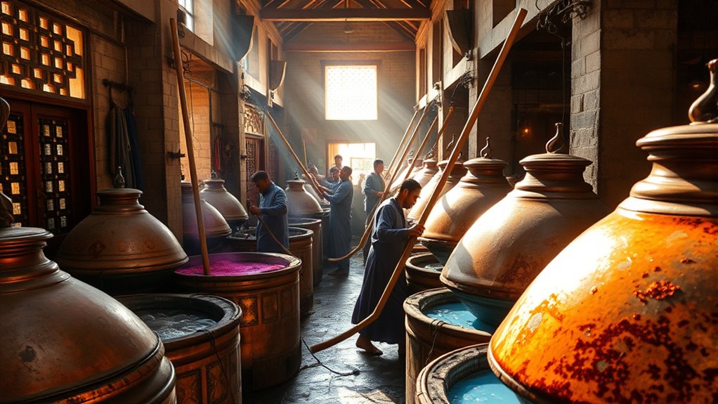 vibrant hands on dyeing process