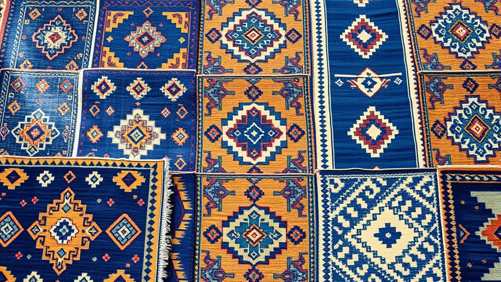 vibrant indigo kilim rugs