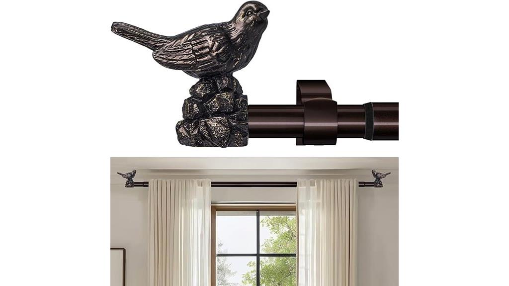 vintage bronze curtain rod
