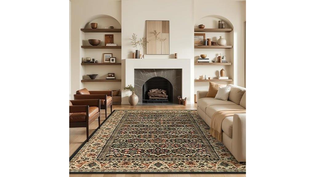 vintage brown oriental rug