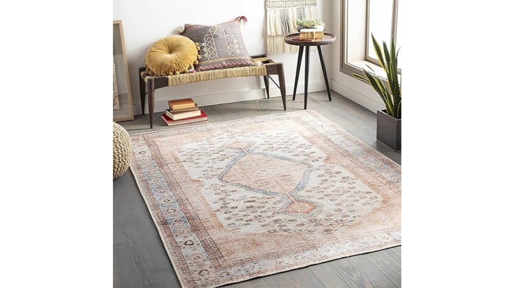 vintage distressed area rug