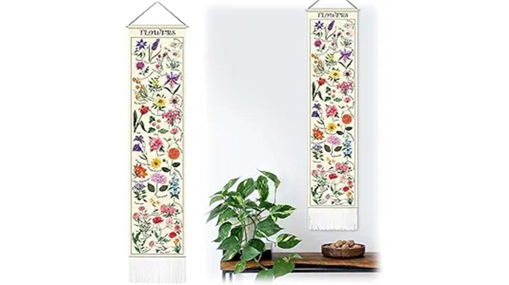 vintage flower tapestry decor