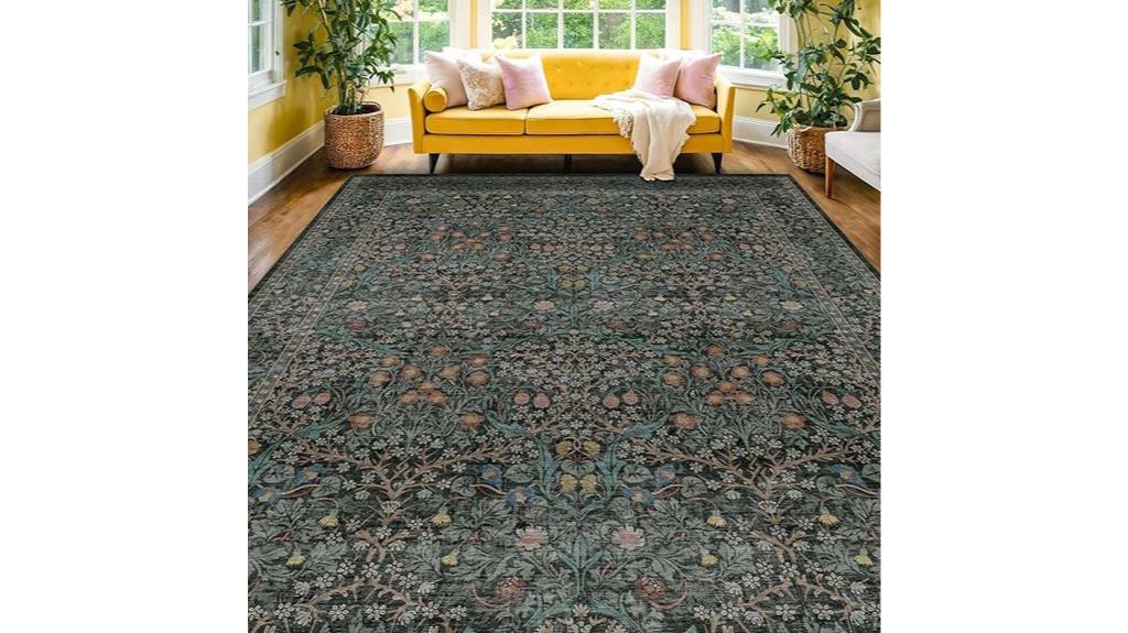 vintage green 8x10 rug