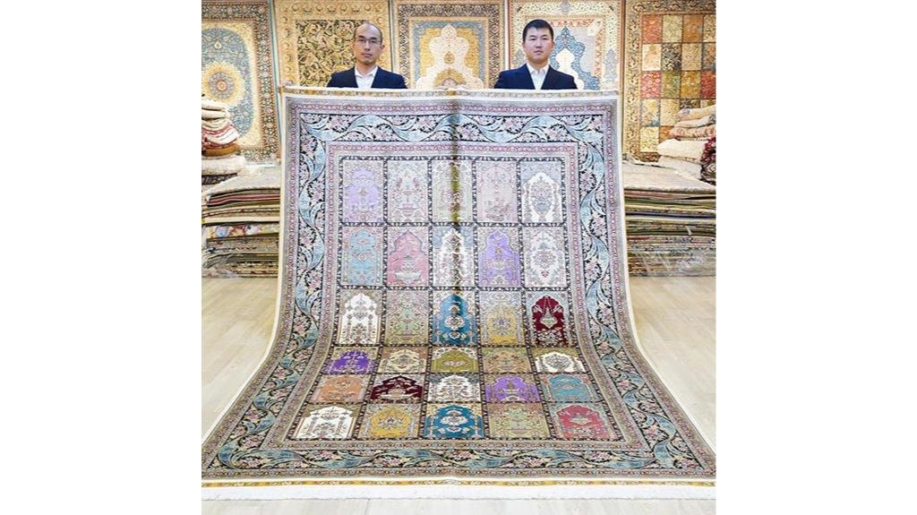vintage handmade silk rug