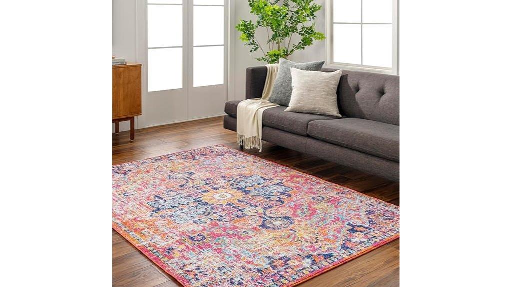 vintage pink orange rug