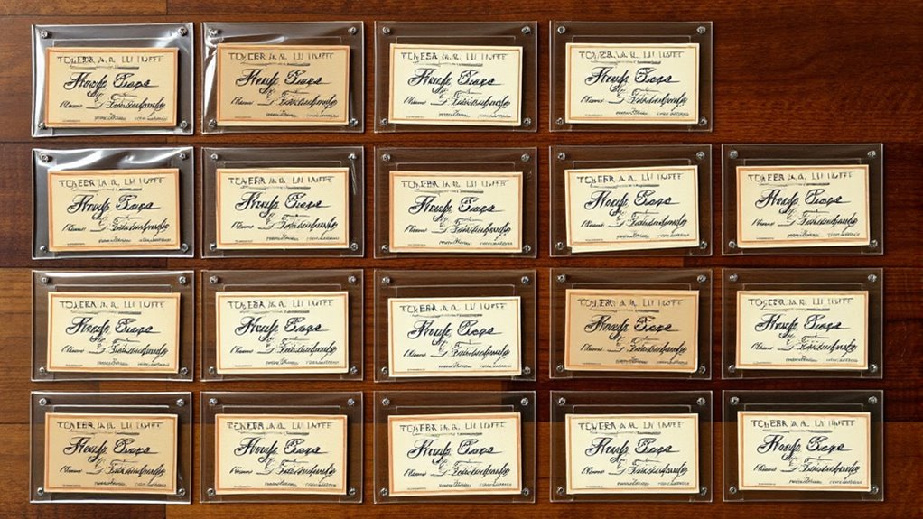 vintage rug label protectors