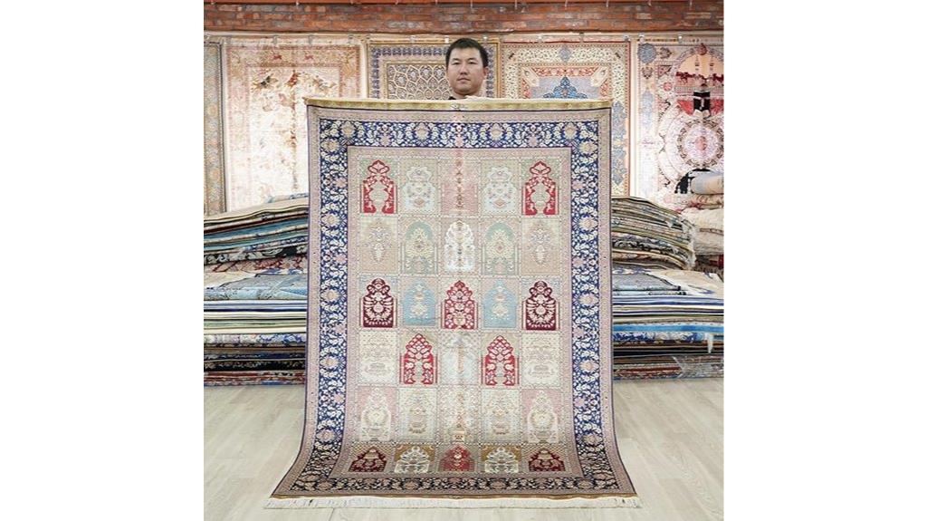vintage silk oriental rug