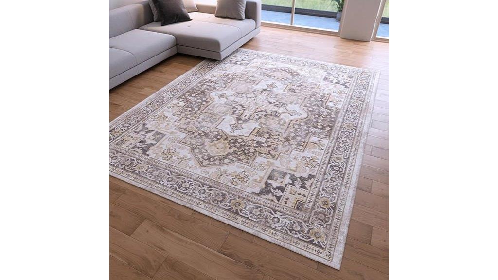 vintage taupe charcoal rug