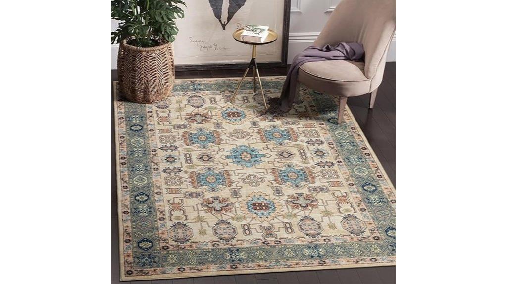 vintage washable boho rug