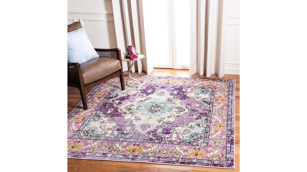 violet light blue rug
