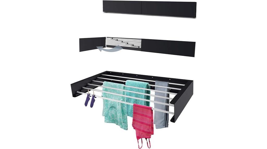 wall mounted foldable drying rack
