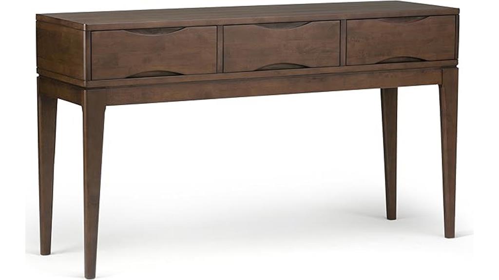 walnut brown console table