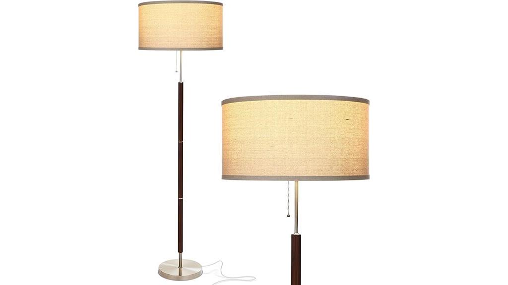 walnut finish floor lamp