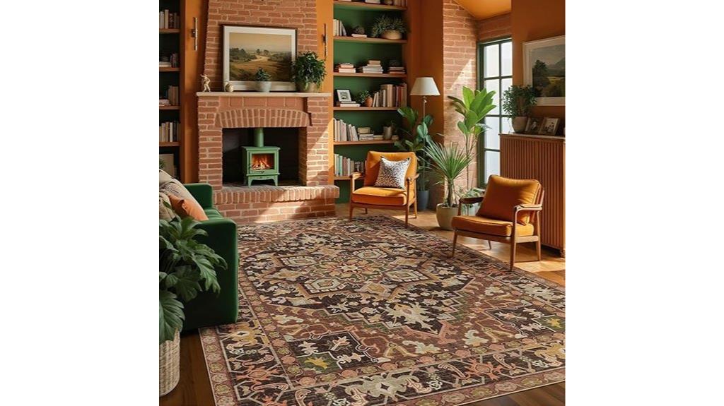 washable 8x10 boho rug