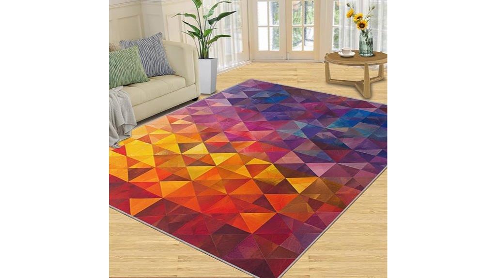 washable geometric rug 4 6x6 6