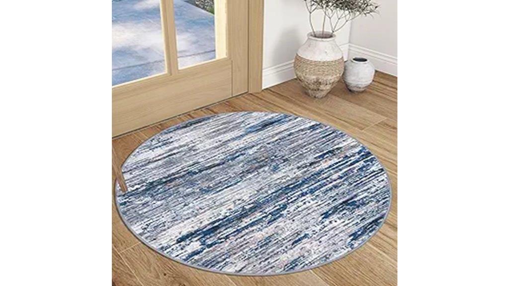 washable neutral multi rug