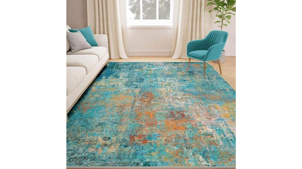 washable non slip abstract