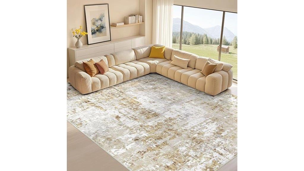 washable non slip abstract rug