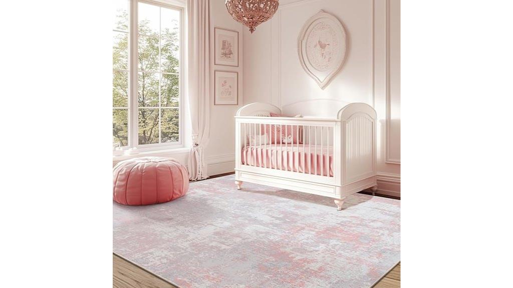 washable non slip abstract rug