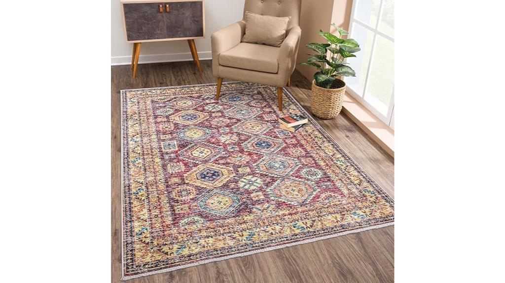 washable non slip area rug