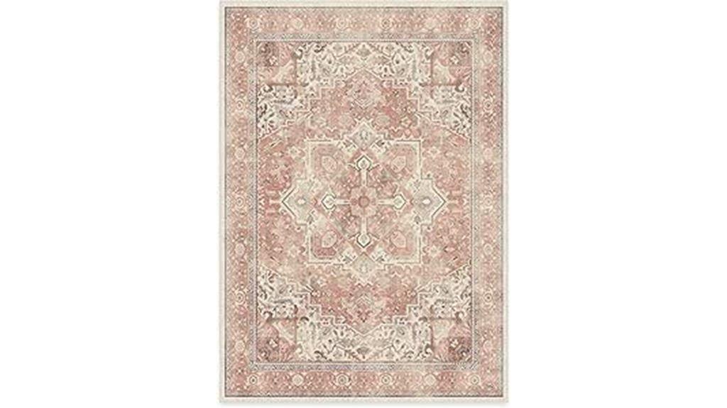 washable pink 5x7 rug