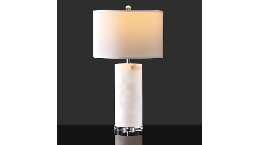 white alabaster table lamp