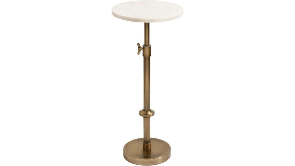 white marble brass pedestal