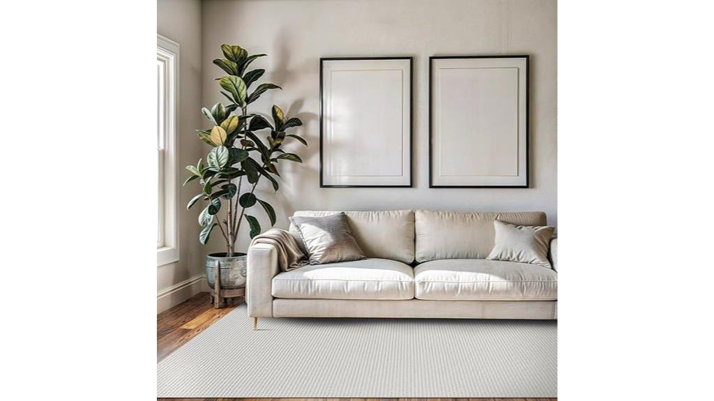white modern trellis rug